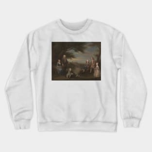 John and Elizabeth Jeffreys and Their Children by William Hogarth Crewneck Sweatshirt